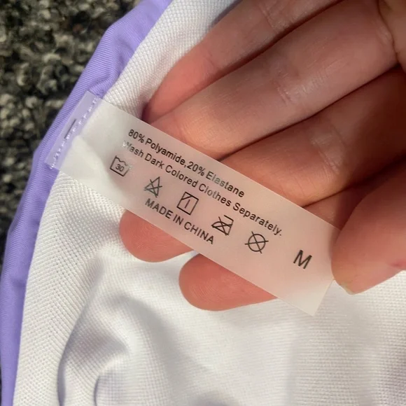 Lavender Ruffle Bikini Top - Picture 2 of 3